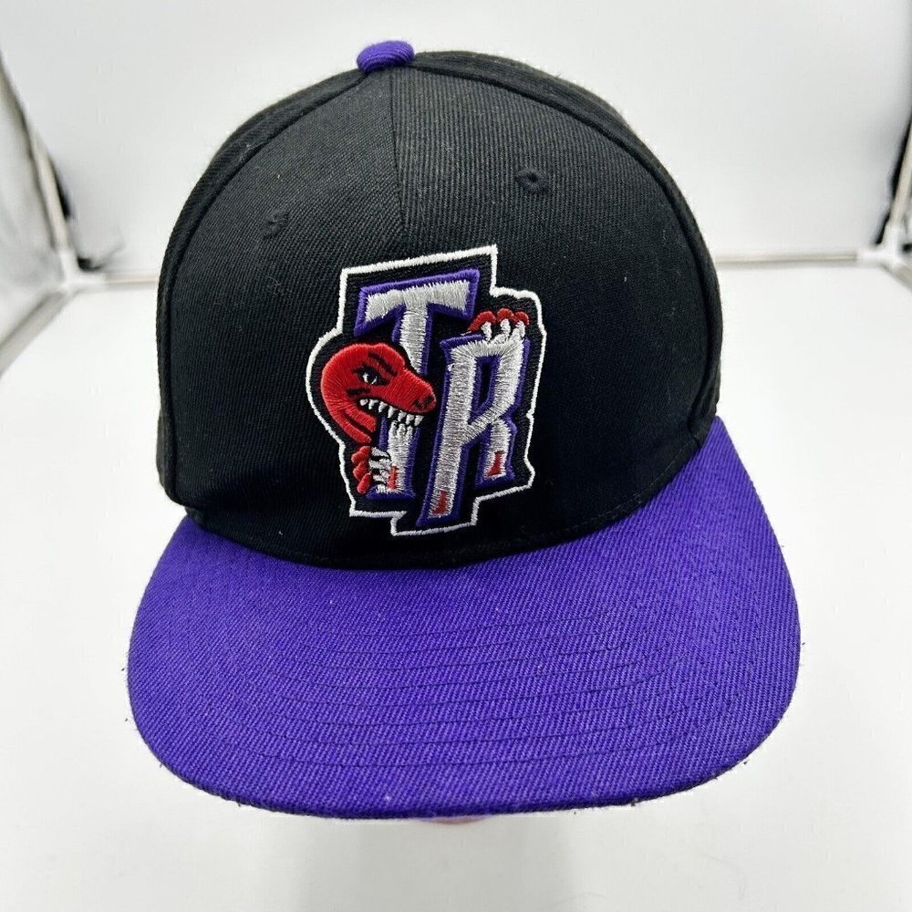 Mitchell & Ness Toronto Raptors Size 7 1/4 3D Logo Hat Black Purple